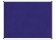 Panou de pluta cu rama de aluminiu si invelis textil bleumarin 30 x 45 cm